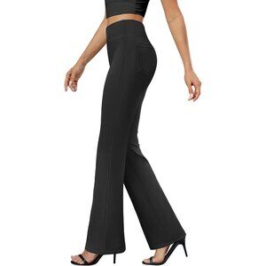 Womens Bootcut Dress Pants Business Casual Work Pants with Pockets High Waist St